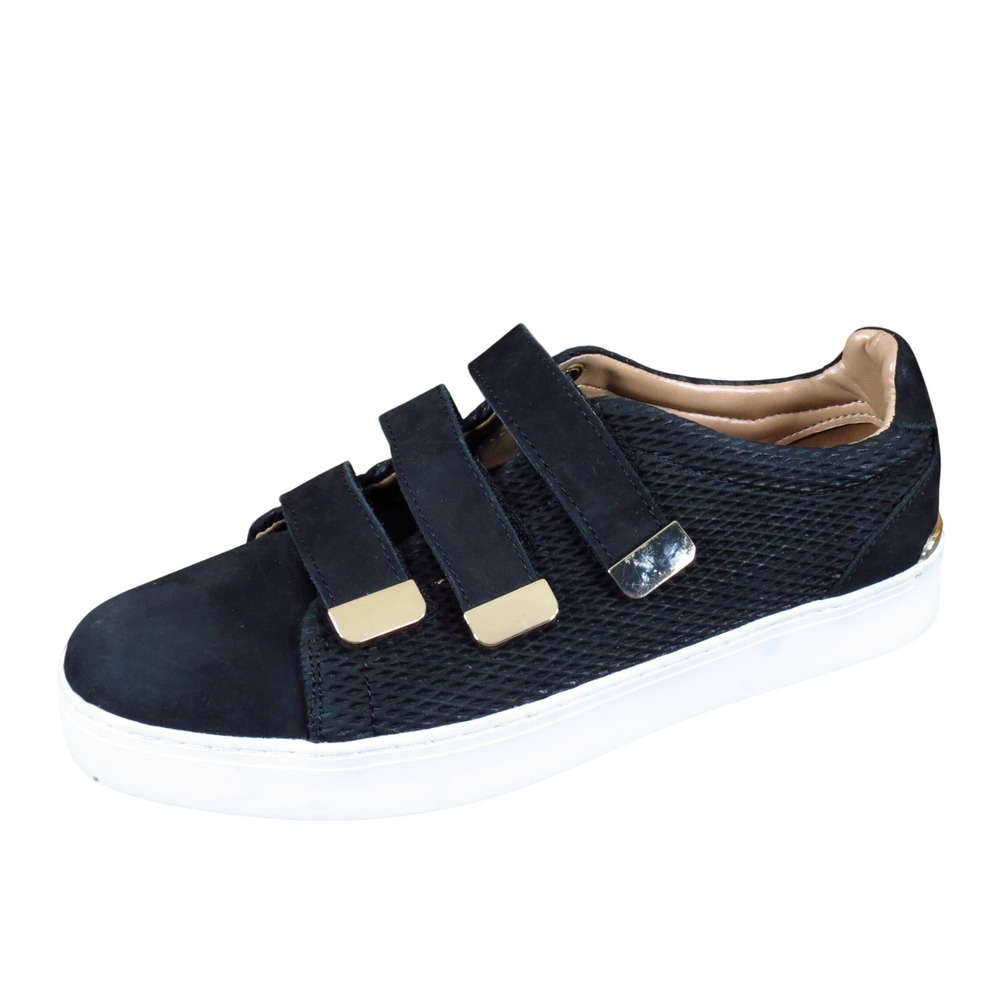 Aldo Paise Women Fashion Sneaker Size 10 Casual Walking Black Gold Hardware